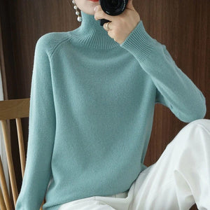 Lively® Vêtements automn & hiver Vert / S Col Roulé Cachemire | Lively®